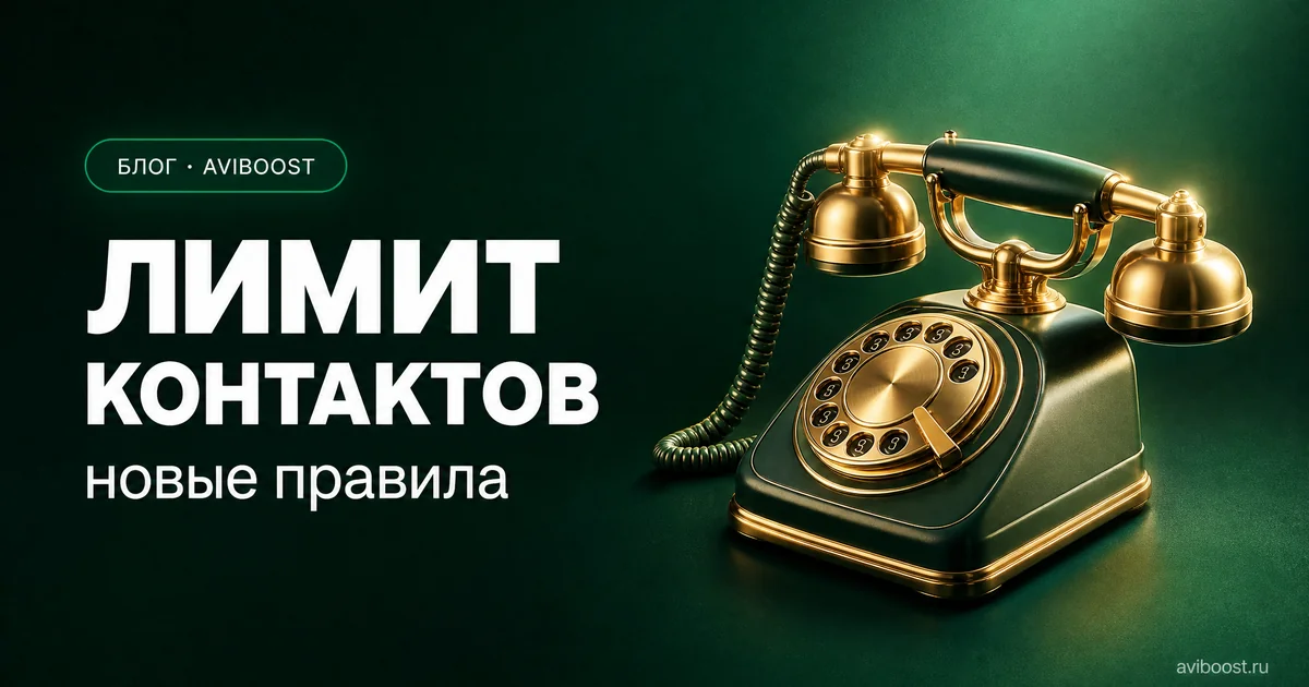 Лимит контактов на Авито: что это и как увеличить в 2026