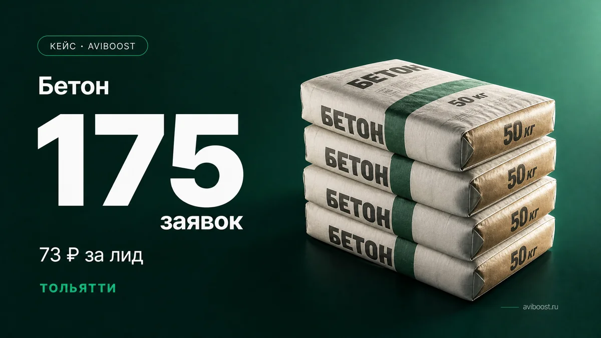 Бетон — 175 заявок по 73₽, Тольятти