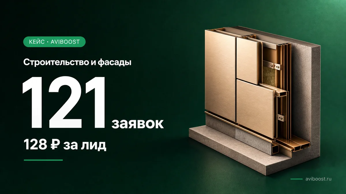 Строительство и фасады — 121 контакт по 128₽