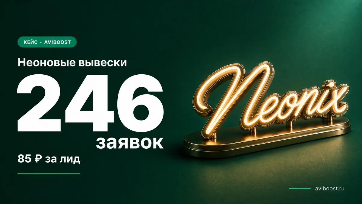 Неоновые вывески — 246 контактов по 85 ₽