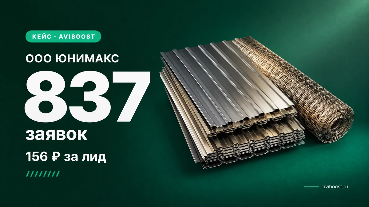 ООО ЮНИМАКС — 837 контактов по 156₽